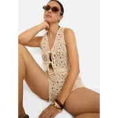LASCANA Top de malha areia