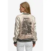 Superdry para mulher. W5012091A Casaco bordado Suikajan taupe (S), Casual, Poliéster