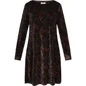 Usha Vestido vermelho escuro / preto