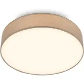Briloner Candeeiro de teto LED Duck, cinza-acastanhado, Ø 38 cm, tecido, 3000 K