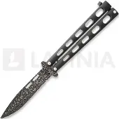 Bear & Son Balisong Damascus Black
