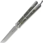 Maxace Balisong Covenant 3.0, Green/Yellow CF Inlay