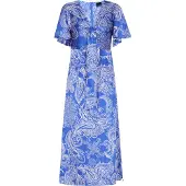 Dreimaster Klassik Vestido azul / branco