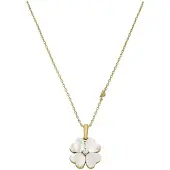Emporio Armani Gold-plated Collana with crystals Four-leaf clover EGS3347710