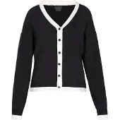 Dreimaster Klassik Casaco de malha navy / branco