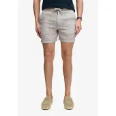 Superdry para homem. M7110520A Calções de linho mercante cinzento (S), Casual, Cinza