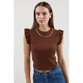 Big Dart Blusa castanho de castanha