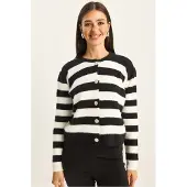 Bianco Lucci Casaco de malha preto / branco