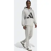 Adidas Fato de desporto 'BIG LOGO HOODED' cinzento / preto