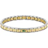 Lacoste Pulseira 'METROPOLE EDGE' ouro / prata