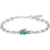 Lacoste Steel Bracciale with green crystals Arthor 2040610