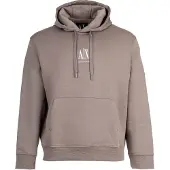 Armani Exchange Sweatshirt bege escuro / branco