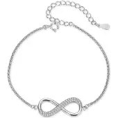 Agato Pulseira Fashion em Prata Infinity AGB762/21