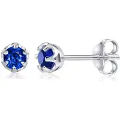 Silvego Silver Orecchini con real blue Topaz JJJ1032DBS