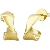 Breil Orecchini Acciaio Placcato Oro Retwist Tj3468 — Orecchini