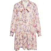 Usha Vestido bege / azul claro / lilás / pêssego