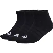 Adidas Meias de desporto 'CUSHIONED ESSENTIALS LOW CUT SOCKS 3 PAIR' preto / branco