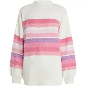 IZIA Pullover 'Hoona' roxo / roxo claro / rosa / branco