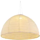 Globo Candeeiro suspenso LED 33982, branco, linho, plástico