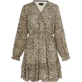 Faina Vestido de verão bege / amarelo / preto / prata
