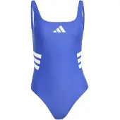 Adidas Fato de banho desportivo '3-Stripes U-back' azul real / branco