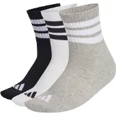 Adidas Meias de desporto 'Ess' acinzentado / preto / branco
