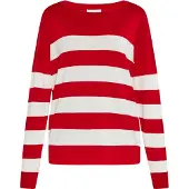 Usha Pullover vermelho / branco
