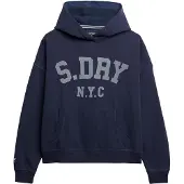 Superdry para mulher. W2012430A Sweatshirt Essential azul-marinho (L), Casual, Algodão