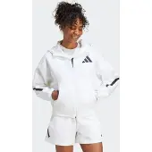 Adidas Casaco de treino em moletão 'Z.N.E.' preto / branco