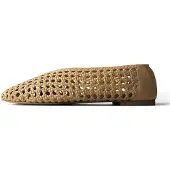 L37 HANDMADE SHOES Pantufa 'REMEMBER THIS MORNING' bege