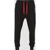 Urban Classics Calças preto / branco