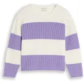 Tom Tailor Pullover lavanda / branco