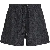 Karl Lagerfeld Calções de banho 'Ikon' cinzento escuro / preto