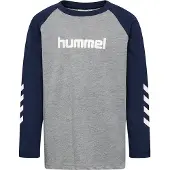 Hummel Camisa funcionais marinho / acinzentado / branco