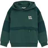 We fashion Sweatshirt verde / verde escuro / branco