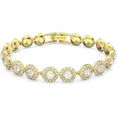 Swarovski Pulseira 'Una' ouro / transparente