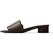 L37 HANDMADE SHOES Sapato aberto 'ALWAYS IN BLOOM' castanho escuro