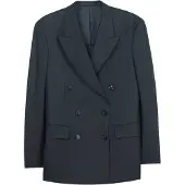 GOBI Cashmere Blazer 'Double-Breasted Cashmere Suit Blazer' preto