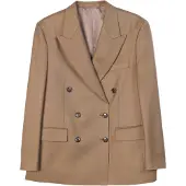GOBI Cashmere Blazer 'Double-Breasted Cashmere Suit Blazer' sépia