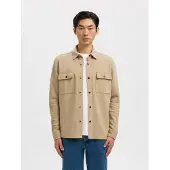 Selected Jaquetas SLHJACKIE SWEAT JACKET homens - Bege - EU L