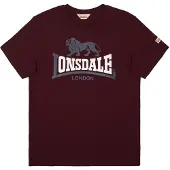 Lonsdale Camisa opal / bordeaux / branco