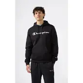 Champion Sweatshirt 'Sudadera negra big printed logo hoodie' preto