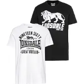 Lonsdale Camisa 'Bylchan' preto / branco