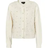 Faina Casaco de malha branco pérola / branco lã