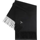 GOBI Cashmere Cachecóis 'Unisex Cashmere Fringed Scarf' preto