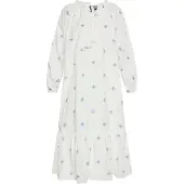 Dreimaster Vestido azul / branco lã