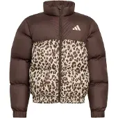 Adidas Casaco deportivo 'SYNTHETIC DOWN ALLOVER PRINT' bege / castanho escuro / cáqui