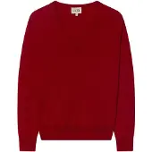 GOBI Cashmere Pullover 'Women's Timeless Cashmere V-Neck Sweater' vermelho escuro