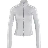 Adidas Originals Casaco em moletão 'ADIDAS X MIA MARQUEZ LONG SLEEVE ZIPPED' cinzento / branco