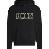 HUGO Sweatshirt 'Necdysis' cáqui / preto